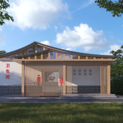 新中式公共厕所3D模型