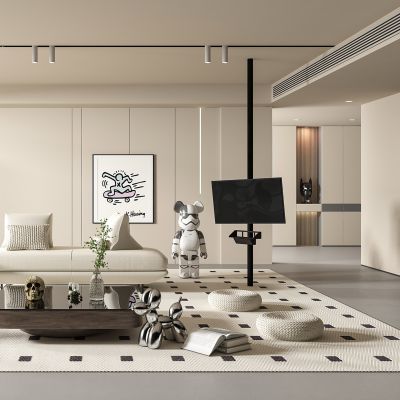 现代奶油风客厅