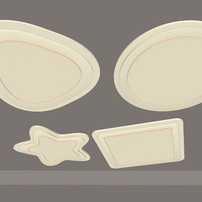 su现代简约吸顶灯 客厅灯 卧室灯 方形圆形星形灯具组合