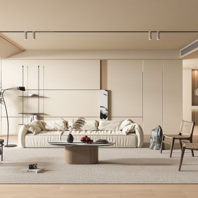 现代奶油风客厅