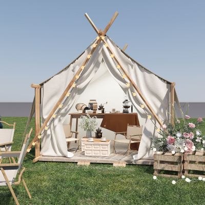 露营  汽车营地 展车 围炉煮茶