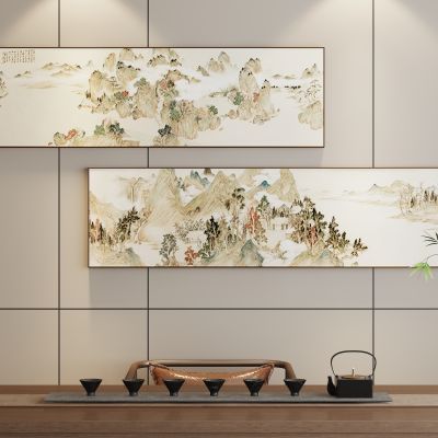 新中式挂画 装饰画 挂画组合 画 山水画 中式画