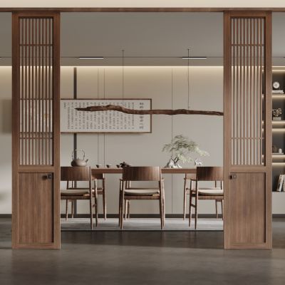 中式推拉门 中式移门 木纹门