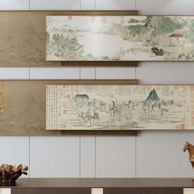 新中式挂画 装饰画 挂画组合 画 山水画 中式画