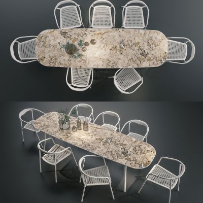 Manutti现代户外餐桌椅组合