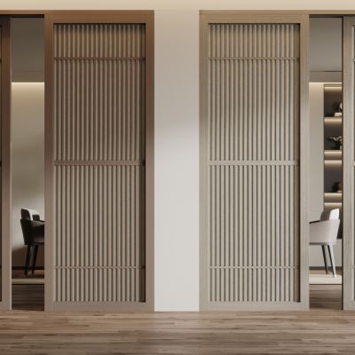 中式推拉门 中式移门 木纹门