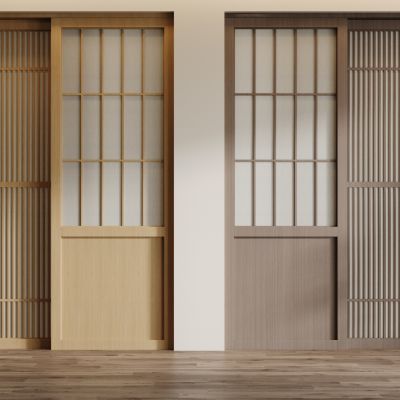 中式推拉门 中式移门 木纹门