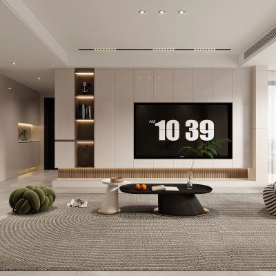 现代客厅，背景墙，电视背景