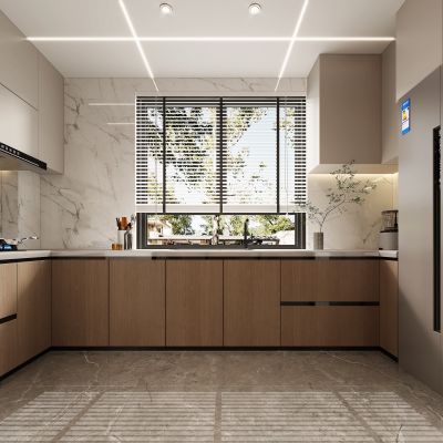 现代厨房，厨房