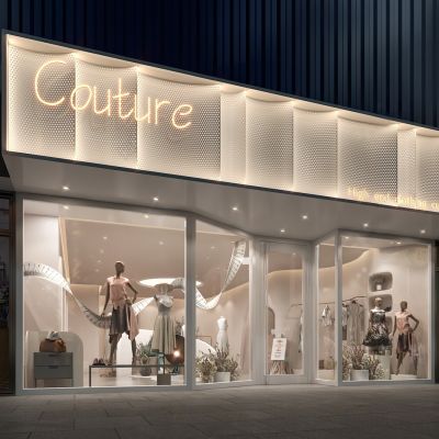 现代服装店门头