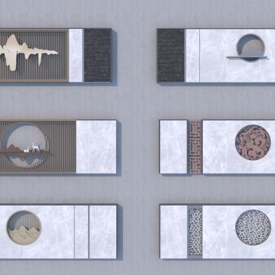 中式庭院景墙组合