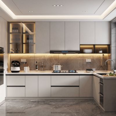 现代奶油风厨房