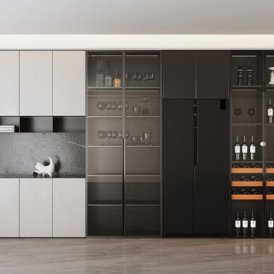 现代餐边柜 酒柜 饰品摆件