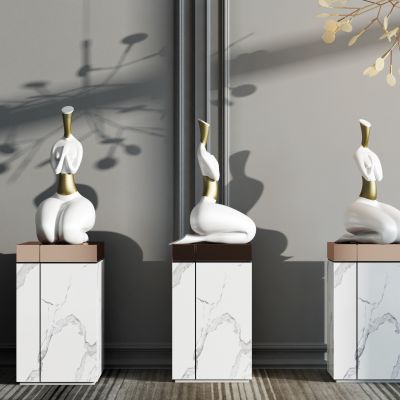 现代室内雕塑摆件组合