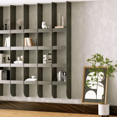 现代金属书架 黑色装饰架 展示架