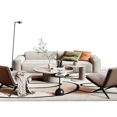 现代沙发茶几组合