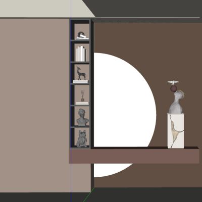 现代装饰柜 摆件雕塑月球