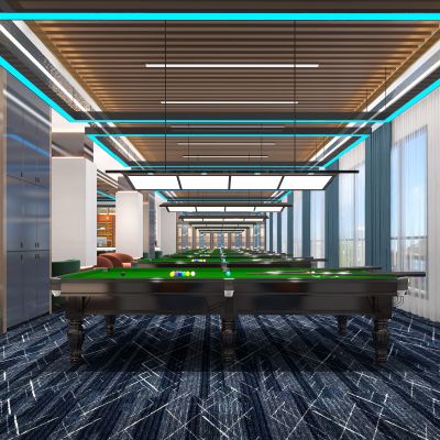 现代台球室