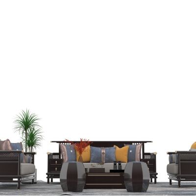 新中式沙发组件