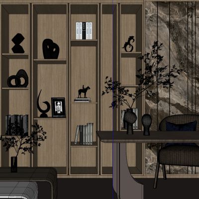 现代装饰柜 摆件