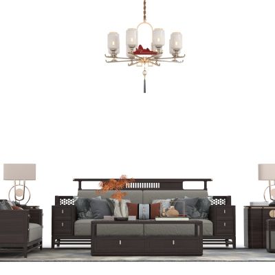 新中式沙发组件