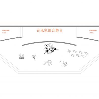 舞台、乐器、音乐家组合图库