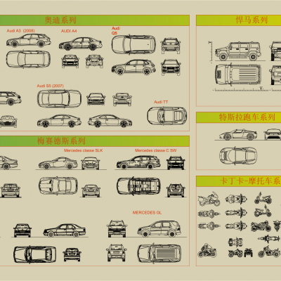 汽车系列平立面