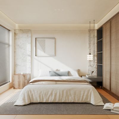 现代侘寂家居卧室