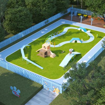 现代宠物乐园景观3D模型
