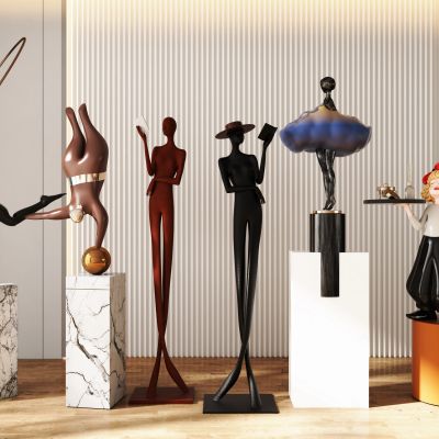 现代室内雕塑摆件组合