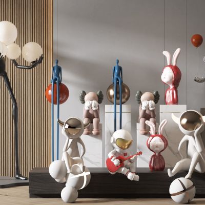 现代室内雕塑摆件组合
