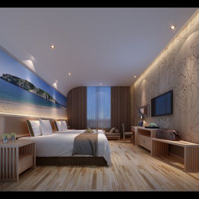 酒店标准双床房施工图