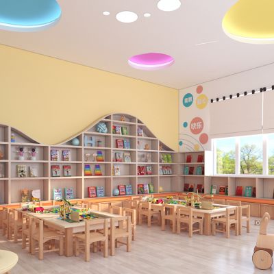 现代儿童书吧3D模型