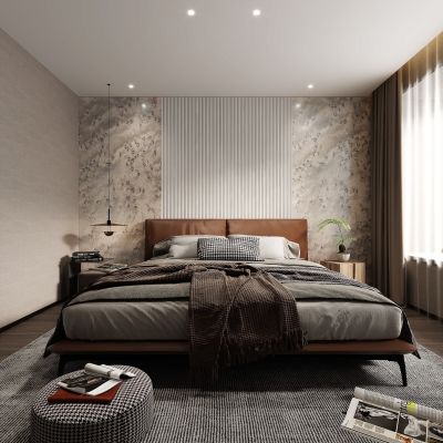 现代卧室，卧室，主人房，主卧