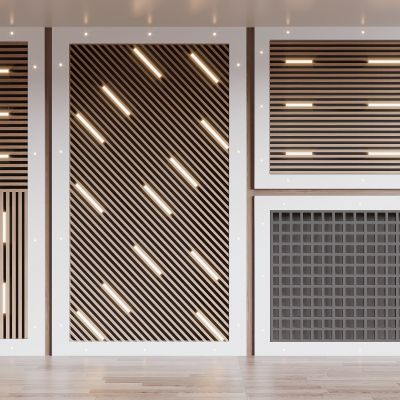 现代铝方通吊顶，格栅吊顶