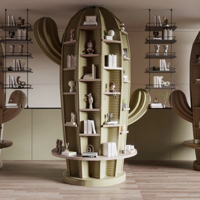 现代书架装饰柱子