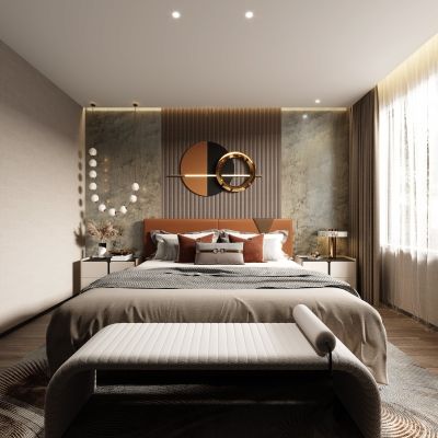 现代卧室，卧室，主人房，主卧