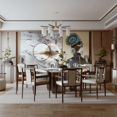 新中式餐厅包厢