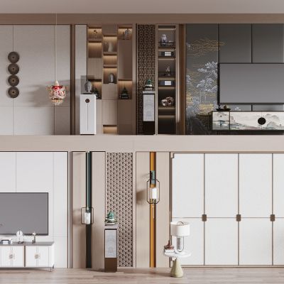 新中式沙发背景墙