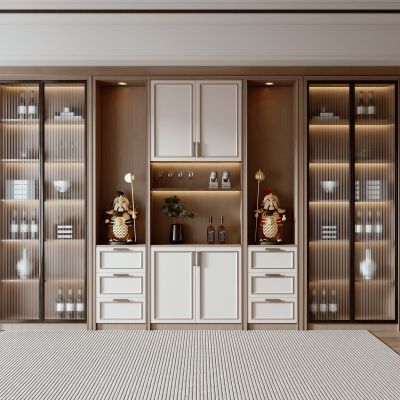 新中式酒柜3D模型