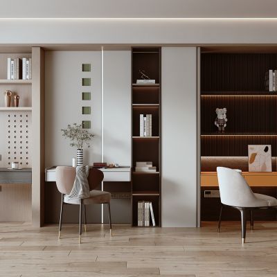 现代书桌椅，书柜