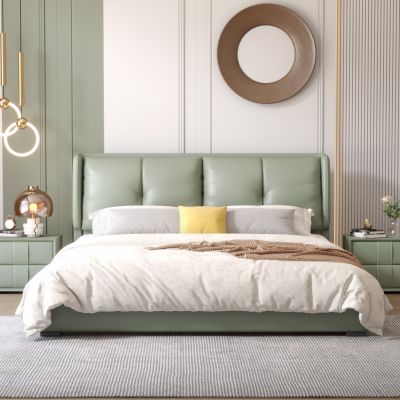 现代皮床，软包床