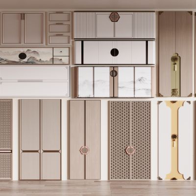 新中式门板， 柜门