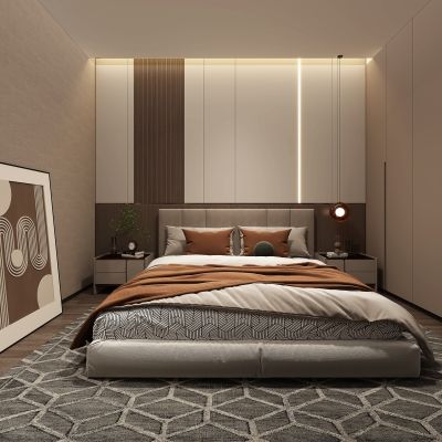 现代卧室，卧室，主人房，主卧