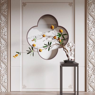 新中式盆栽3D模型