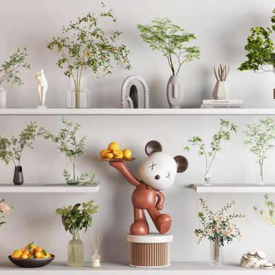 花瓶花艺 水生植物 插花 玻璃花瓶 花瓶摆件 绿植花卉 