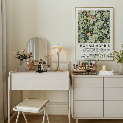 现代奶油风梳妆台