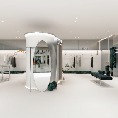 现代黑白高级感服装店