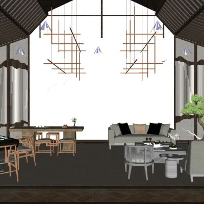 新中式茶室 接待室 棋牌室 私人会所