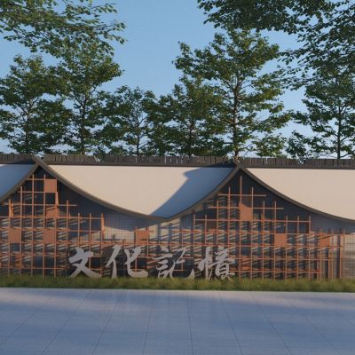 新中式民俗景墙3D模型